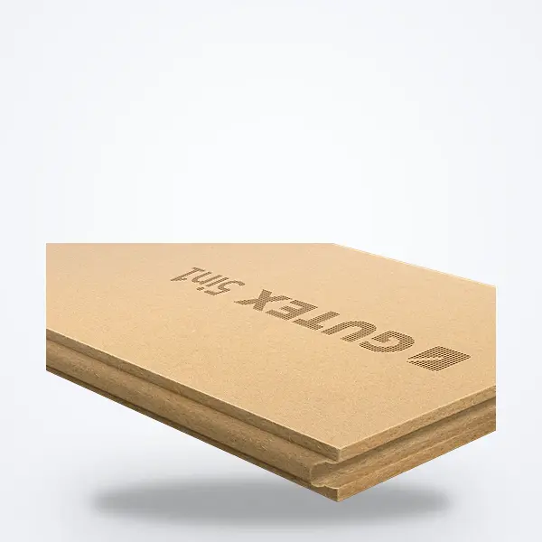 Isolation extérieure Gutex Thermowall 5in1 : panneaux rigides de fibre de bois à rainure et languette, fibre de bois ITE
